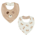 مريلة بطبعة تيدي باللون العاجي والبيج ( قطعتين), 1, hi-res